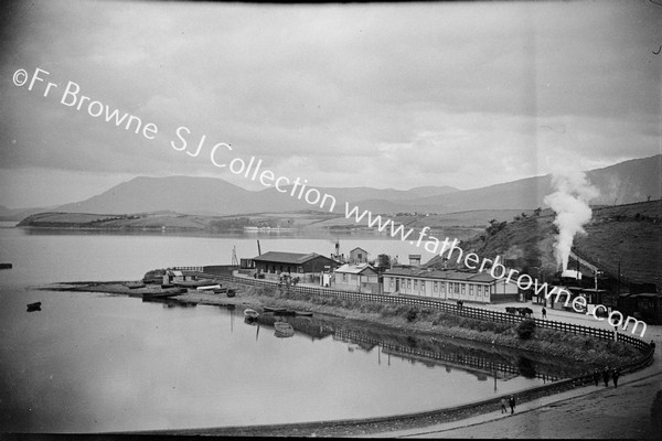 TELE FROM TOWER OF PROTESTANT CHURCH HARBOUR & BEARA HILLS & STATION